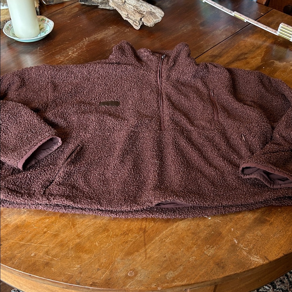 SET Active Brown Fleece Pullover - image 1